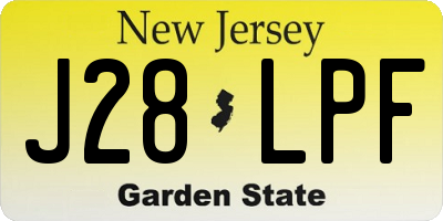 NJ license plate J28LPF