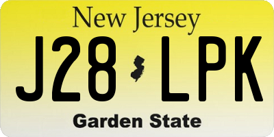 NJ license plate J28LPK