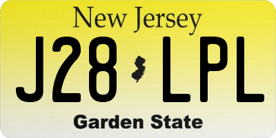 NJ license plate J28LPL