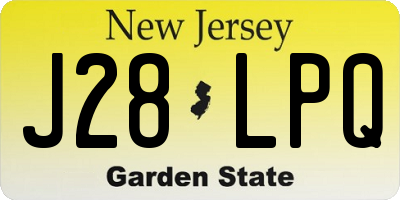 NJ license plate J28LPQ