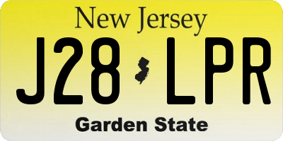NJ license plate J28LPR