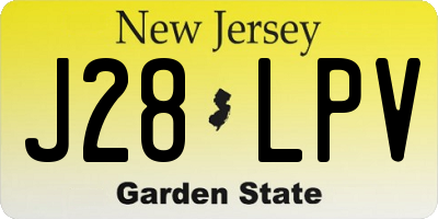 NJ license plate J28LPV