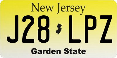 NJ license plate J28LPZ