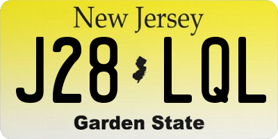 NJ license plate J28LQL