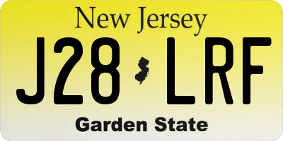NJ license plate J28LRF
