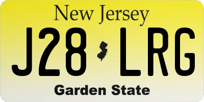 NJ license plate J28LRG