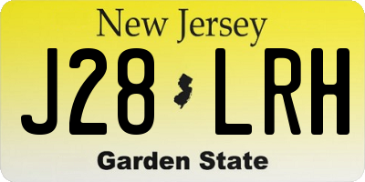 NJ license plate J28LRH