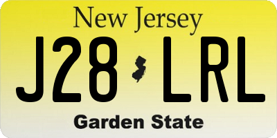 NJ license plate J28LRL