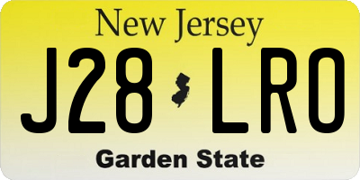 NJ license plate J28LRO