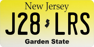 NJ license plate J28LRS