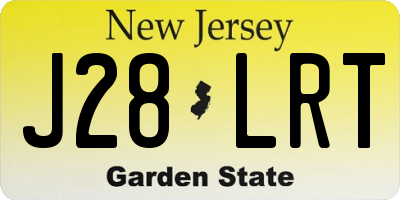 NJ license plate J28LRT