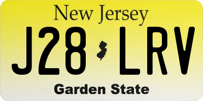 NJ license plate J28LRV