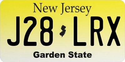 NJ license plate J28LRX