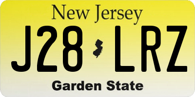 NJ license plate J28LRZ