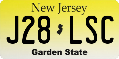 NJ license plate J28LSC