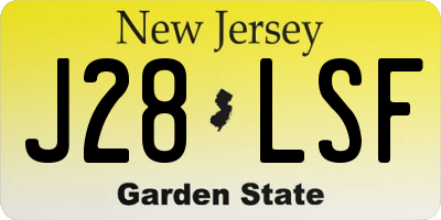 NJ license plate J28LSF