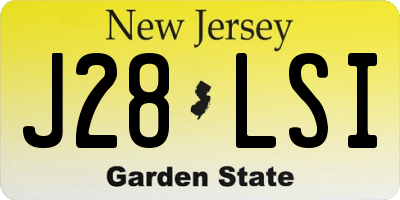 NJ license plate J28LSI