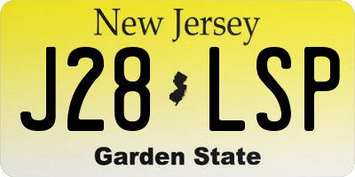 NJ license plate J28LSP