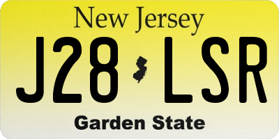 NJ license plate J28LSR