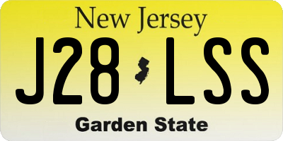 NJ license plate J28LSS