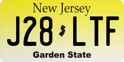 NJ license plate J28LTF