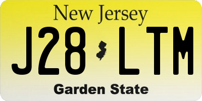 NJ license plate J28LTM