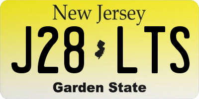 NJ license plate J28LTS