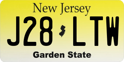 NJ license plate J28LTW