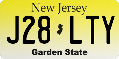 NJ license plate J28LTY