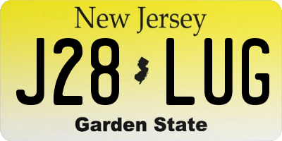 NJ license plate J28LUG
