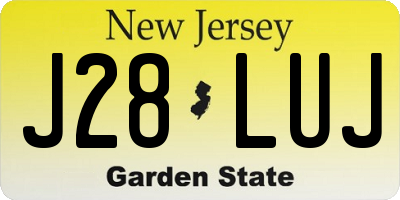 NJ license plate J28LUJ