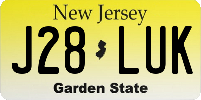 NJ license plate J28LUK