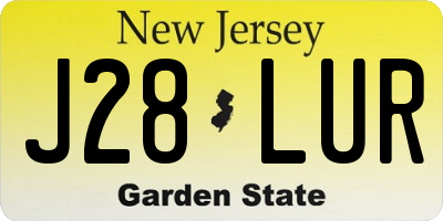 NJ license plate J28LUR