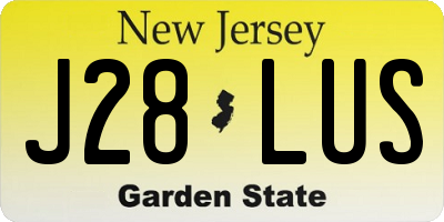 NJ license plate J28LUS