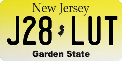 NJ license plate J28LUT