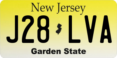 NJ license plate J28LVA