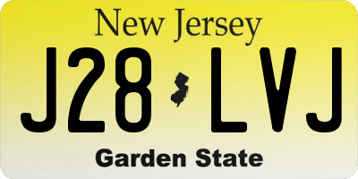 NJ license plate J28LVJ