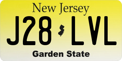 NJ license plate J28LVL