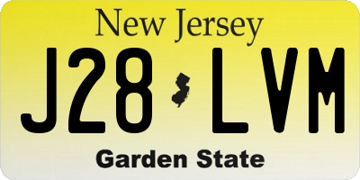 NJ license plate J28LVM