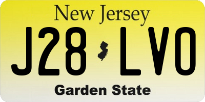 NJ license plate J28LVO