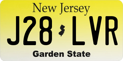 NJ license plate J28LVR