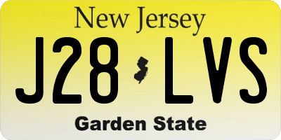 NJ license plate J28LVS