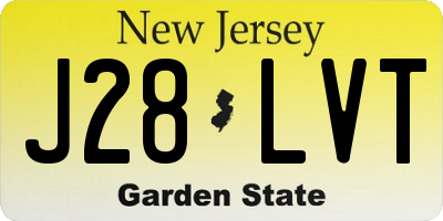 NJ license plate J28LVT