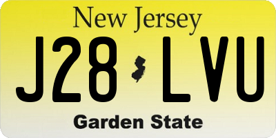 NJ license plate J28LVU