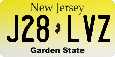 NJ license plate J28LVZ