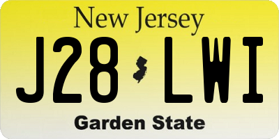 NJ license plate J28LWI