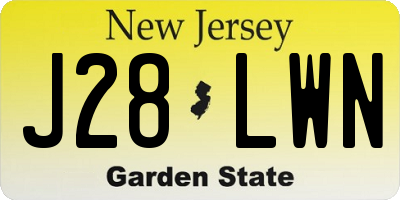NJ license plate J28LWN