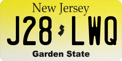 NJ license plate J28LWQ