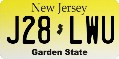 NJ license plate J28LWU