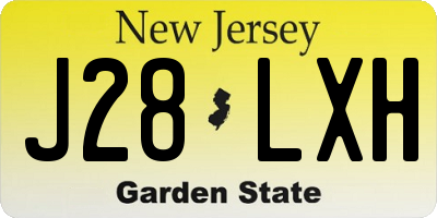 NJ license plate J28LXH